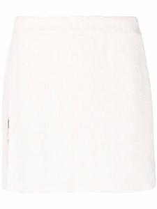 Юбка мини с тисненой монограммой AMBUSH, бежевый