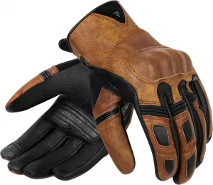 Мотоциклетные перчатки REBELHORN Thug II Lady для женщин | Кожа из козьей шкуры | Амортизирующие вставки SAS-TEC | Дышащая подкладка | Совместимость с сенсорными экранами, Vintage Brown