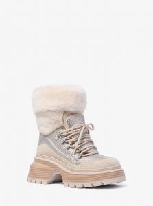 Ботинки Shiloh с декором в смешанной технике Michael Kors, Bone