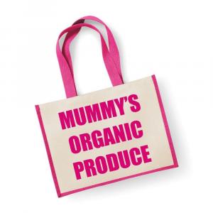 Большая джутовая сумка Mummy's Organic Products Pink Bag 60 SECOND MAKEOVER, розовый