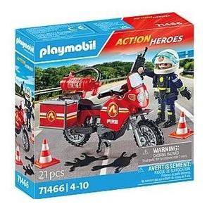 Playmobil Action Heroes 71466 Мотоцикл пожарной команды на месте аварии