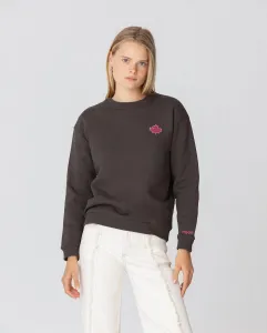 Женская толстовка с круглым вырезом и вышитым логотипом Noon, черный