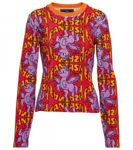 Топ из хлопкового махрового полотна с принтом Disney Stella McCartney, Multicolor