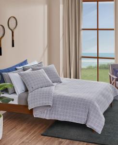 Комплект постельного белья Racquet Check из 3 предметов, размер King Lacoste Home, Grey