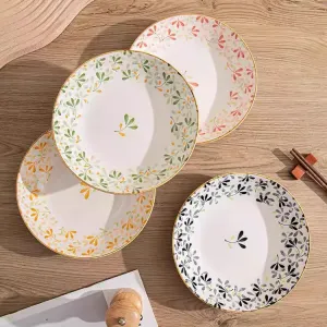 Ceramics Японская коническая пиала для дома, 2025 новая керамическая высокая подставка, 5-дюймовая красивая рисовая чаша, 8-дюймовая полосатая квадратная тарелка — зимняя коллекция 1 предмет