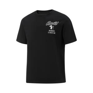 Футболка Li-Ning мужская черная с круглым вырезом умеренно прямого кроя