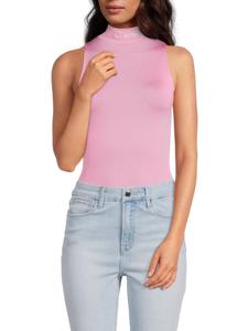 Боди с логотипом и имитацией водолазки Heron Preston, розовый