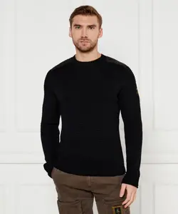 Шерстяной свитер Regular fit Premiata, черный