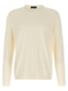 Хлопковый свитер Zanone, белый