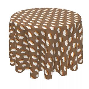 Круглая скатерть, 100% полиэстер, круглые 90 дюймов, вкусные пончики с каракулями