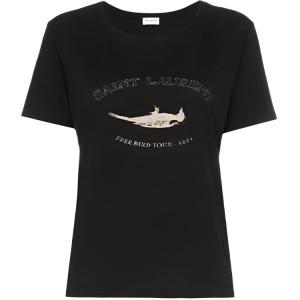 SAINT LAURENT Футболка женская черная