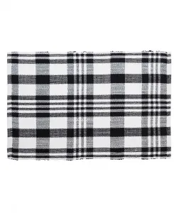 Клетчатый ковер для использования внутри и снаружи помещений, 61 см x 91 см Vcny Home, черно-белый
