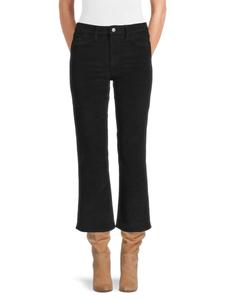 Джинсы Bootcut из вельвета с высокой талией Joe's Jeans, черный