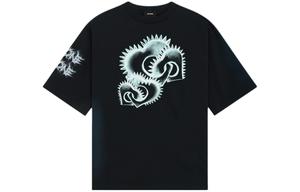 Футболка из хлопка с принтом WE11DONE, черная