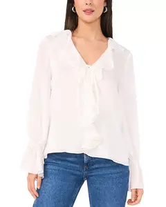 Топ с оборками Vince Camuto, белый