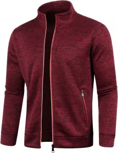 Мужской кардиган с длинными рукавами и застежкой-молнией