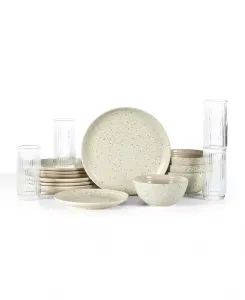 Набор столовых приборов Dua из 16 предметов, сервиз на 4 персоны Stone Lain, white