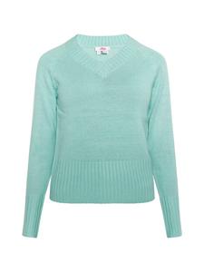 Женский вязаный свитер цвета морской волны myMo