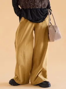 Выстиранные широкие брюки Ehka Sopo, цвет Mustard