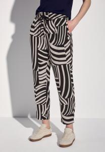 Брюки GEMUSTERTE Street One, черный