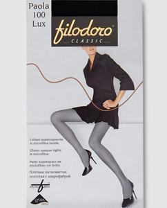 Женские блестящие суперматовые трусики Filodoro черного цвета плотностью 100 ден Filodoro, черный