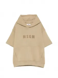 Худи с короткими рукавами MSGM Kids, зеленый
