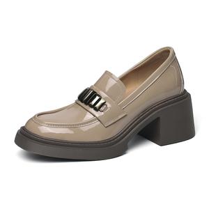 FMM Лоферы женские, черные/абрикосовые