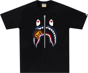 Футболка BAPE Color Camo Milo Shark 'Black/Navy', черный