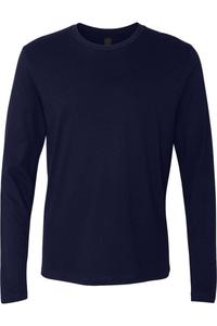 Футболка унисекс из хлопка с длинным рукавом Next Level, цвет midnight navy