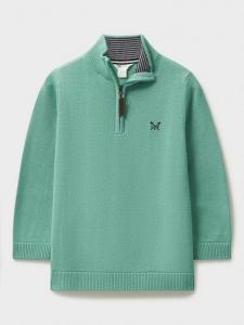 Детский хлопковый свитер с полузастежкой Crew Clothing