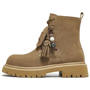 Женские ботинки Short Martin на среднем каблуке Tata, хаки