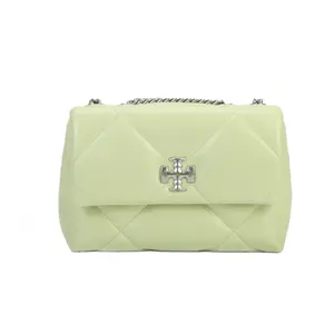 TORY BURCH Кожаная сумка через плечо Киры из коровьей кожи Женская лаймово-зеленая, Pear Green