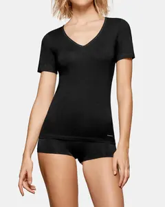 Женская терморегулирующая майка с короткими рукавами и V-образным вырезом Impetus, черный