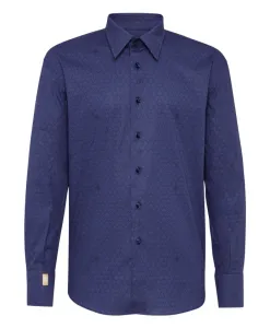 Рубашка с золотым кроем ls/milano лев Billionaire, синий
