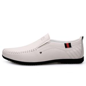 Mulinsen Мужские повседневные кеды низкие черно-белые белые, цвет White[Leather Shoe Size: Athletic Shoes 41 = Size 40 in This Model]