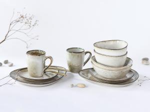 Креативный комбинированный сервиз 10 шт Creatable, песочный