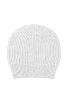 Вязаная шапка с пайетками Antonelli, серый