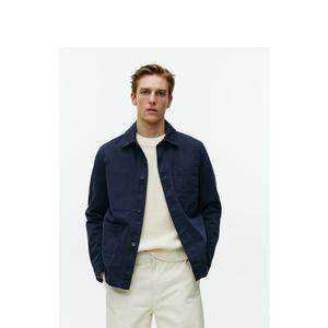 Куртка-рубашка мужская Arket с карманами, темно-синий