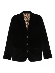 Вельветовый блейзер DOLCE & GABBANA, черный