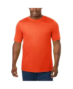 Большая и высокая футболка с длинным рукавом-поло без пота Kingsize, красный