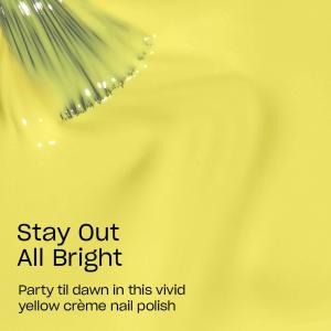Лак для ногтей, красные/оранжевые/желтые оттенки OPI, Stay Out All Bright (yellow crème)