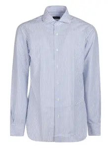 Полосатая рубашка с длинными рукавами Barba, синий
