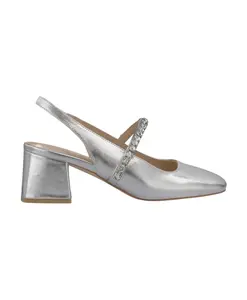 Туфли с ремешками, украшенными стразами. Alma En Pena, серый