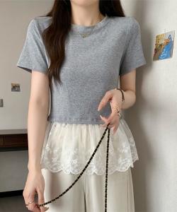 Прозрачный кружевной топ Doux Belle, серый