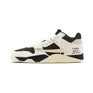Jordan Трэвис Скотт X Jumpman Jack винтажные баскетбольные кроссовки унисекс мид-топ beige brown