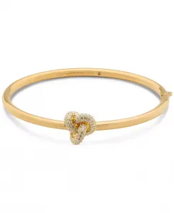Браслет-Бэнгл с двойным узлом и золотистым паве Kate Spade New York, clear/gold