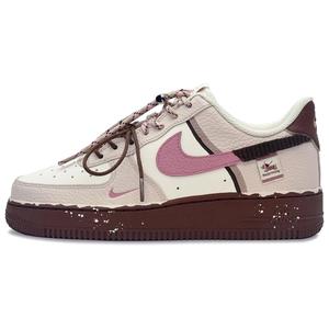 Кроссовки Air Force 1 Curlie Puppy Cushioning Low top Skateboard Shoes женские розовый коричневый Nike, розовый