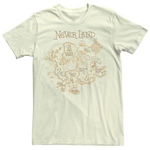Мужская футболка Disney's Peter Pan Never Land с картой и компасом, цвет Natural
