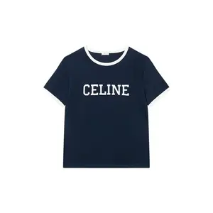CELINE Футболка мужская морская синяя