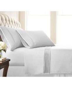 Элегантный плиссированный комплект постельного белья 21 дюйм, очень глубокий, с карманами, размер Full Southshore Fine Linens, White